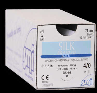 Fil de Suture SMI SILK - Non-résorbable (boite de 12 fils)