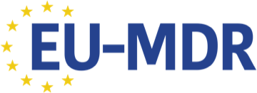 Logo EU-MDR entouré des étoiles du drapeau européen