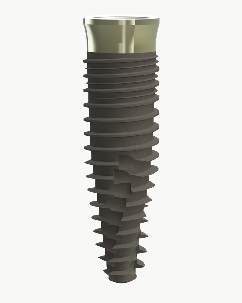 Implant IDALL à col doré poli-miroir
