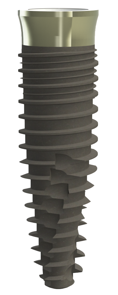 Implant IDALL à col doré poli-miroir